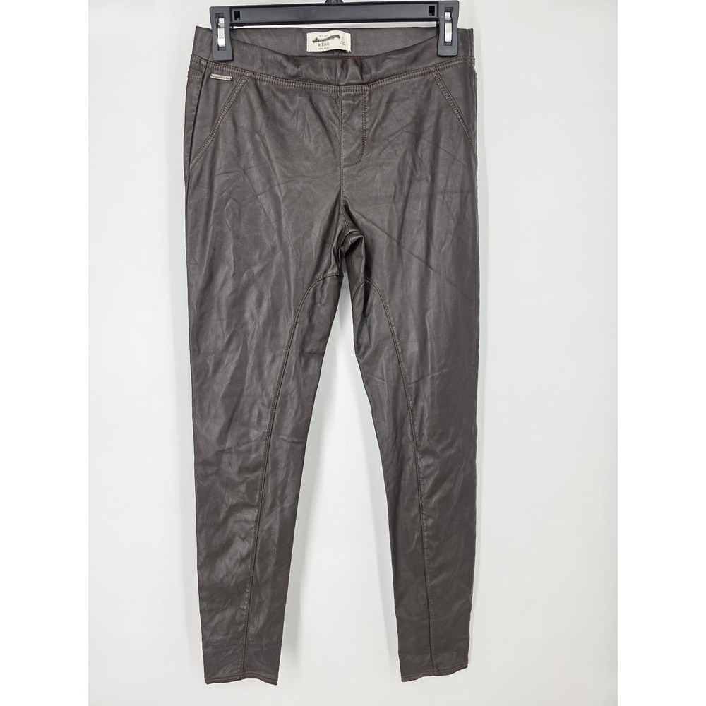 Abercrombie & Fitch Womens Brown Faux Leather Skinny Leggings High Rise Small